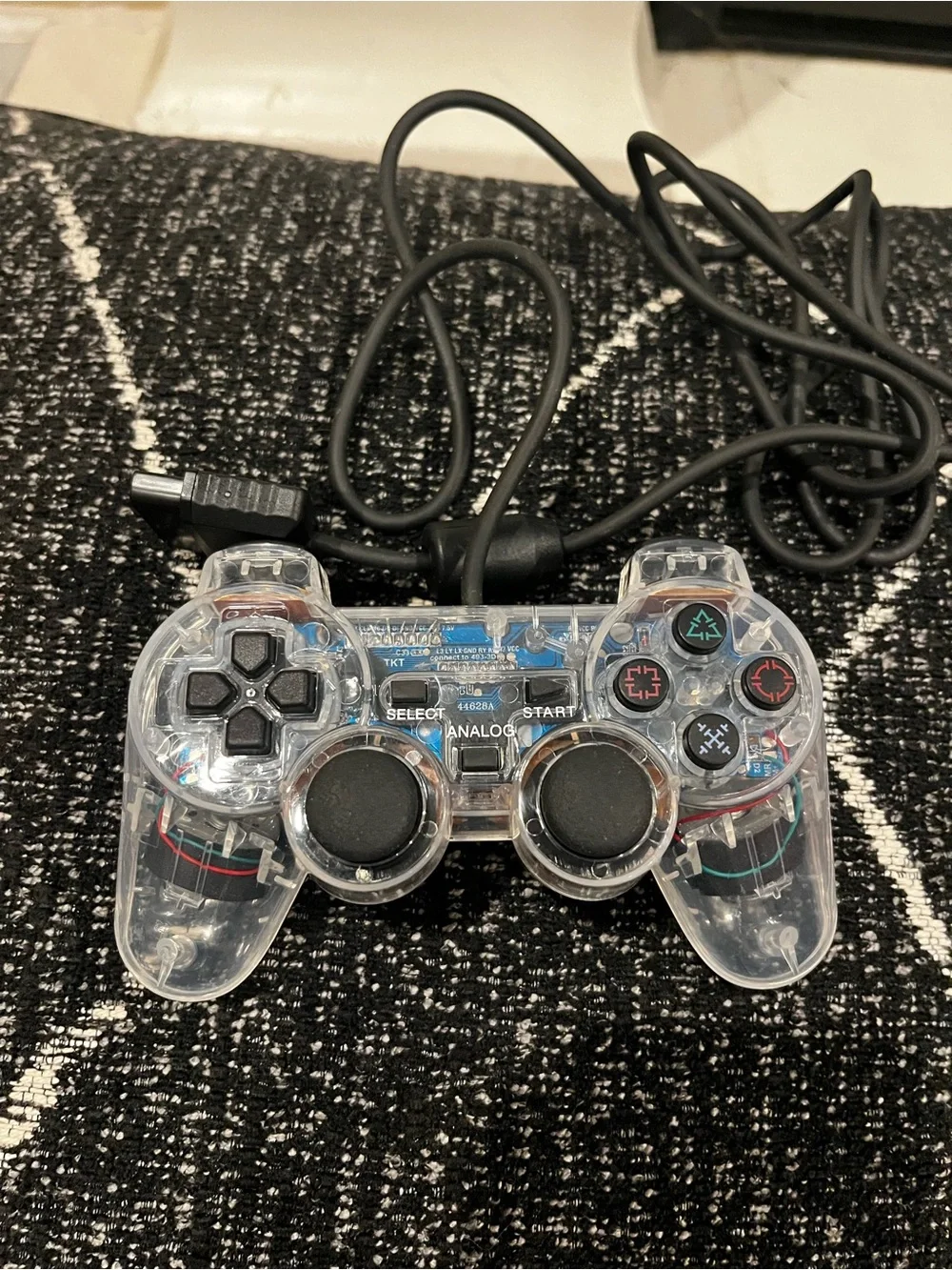 Clear Wired Analog Game Controller - Transparent